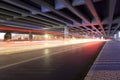 Traffic under the viaduct Royalty Free Stock Photo