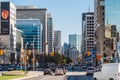 Traffic on University Avenue in Toronto, Canada Royalty Free Stock Photo