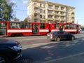 Traffic violation. Dangerous driving. The Blagodatnaya Street, Saint Petersburg.