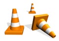 Traffic warning cones