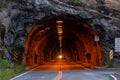 Traffic in the Wawona Tunnel on the way into Yosemite Royalty Free Stock Photo