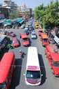 Traffic on Wichayanon Road. Near Kad Luang