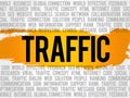TRAFFIC word cloud collage Royalty Free Stock Photo