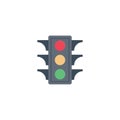 Traffice vector flat colour icon Royalty Free Stock Photo