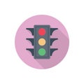 Traffice vector flat colour icon Royalty Free Stock Photo