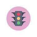 Traffice vector flat colour icon Royalty Free Stock Photo