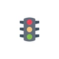Traffice vector flat colour icon Royalty Free Stock Photo
