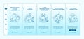 Trafficking of children blue onboarding vector template