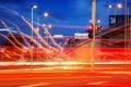 Trafficlights in the city at night time