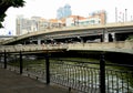 Trafic bridge in Guangzhou City Royalty Free Stock Photo