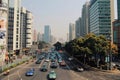 Trafic jam in the french concession district, Shanghai, China