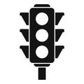 Trafic lights icon, simple style