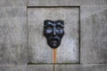 Tragedy mask fountain Royalty Free Stock Photo