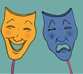 Tragic comedy masks Royalty Free Stock Photo