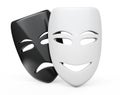 Tragicomic Theater Masks. Sad and Smile masks