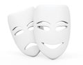 Tragicomic Theater Masks. Sad and Smile masks Royalty Free Stock Photo