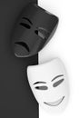 Tragicomic Theater Masks. Sad and Smile masks Royalty Free Stock Photo