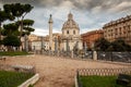 Traian column and Santa Maria di Loreto in Rome