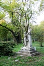 Traian Demetrescu statue. Cismigiu garden.