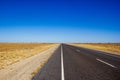 traight road in the dessert of Australia on the Flinders Hightway, Quennsland Australia