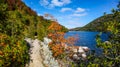 Trail along Long Pond in Acadia National Park Royalty Free Stock Photo