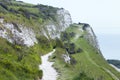 Trail along white cliffs of Dover Royalty Free Stock Photo