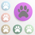 trail of the beast badge color set. Simple glyph, flat vector of web icons for ui and ux, website or mobile application