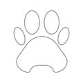 trail of the beast icon. Element of cyber security for mobile concept and web apps icon. Thin line icon for website design and