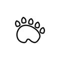 trail of the beast icon. Element of minimalistic icons for mobile concept and web apps. Thin line icon for website design and deve