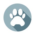trail of the beast icon in Flat long shadow style. One of web collection icon can be used for UI, UX