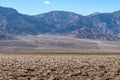 Trail Canyon Road as seen from the Devil`s Golf Course in Death Valley National Park, California, USA Royalty Free Stock Photo