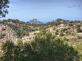 Trail close northwest coast. Hiking in Mallorca