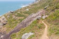 Trail in Costao do Santinho, Aranhas mountain