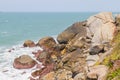 Trail in Costao do Santinho, Aranhas mountain Royalty Free Stock Photo