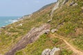 Trail in Costao do Santinho, Aranhas mountain