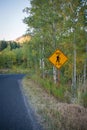 Trail Crossing Sign in the Mountains Royalty Free Stock Photo