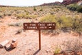 Trail direction sign for Pine Tree Arch and Tunnel Arch, part of the Devils Garden hiking trail in Arches National Park Utah Royalty Free Stock Photo