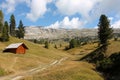 Trail in the Dolomites Mountain Range, Italy