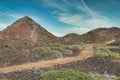 Trail from El Muelle to Las Lagunitas and Isla de Lobos Natural Park, Canary Islands, Spain Royalty Free Stock Photo