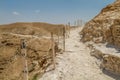 Trail in Judaean Desert in the Holy Land, Israel Royalty Free Stock Photo