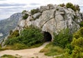 The trail from La Turbie to Tete de Chien going through a rocky mountaintop