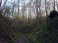 Trail through loess gorges in wodny dol national park