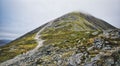 Trail that leads to Croagh Patrick mountain peak in county Mayo, Ireland Royalty Free Stock Photo