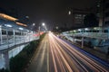 TRAIL LIGHT IN THAMRIN ROAD, JAKARTA, INDONSIA