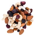 Trail Mix isolated on white Royalty Free Stock Photo