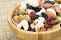 Trail Mix, nuts and dried fruits a great snack food Royalty Free Stock Photo