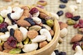 Trail Mix, nuts and dried fruits a great snack food Royalty Free Stock Photo