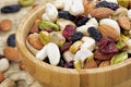 Trail Mix, nuts and dried fruits a great snack food Royalty Free Stock Photo