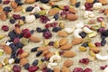 Trail Mix, nuts and dried fruits a great snack food Royalty Free Stock Photo