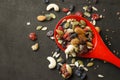 Trail Mix Snack of Nuts and Dried Fruits Royalty Free Stock Photo